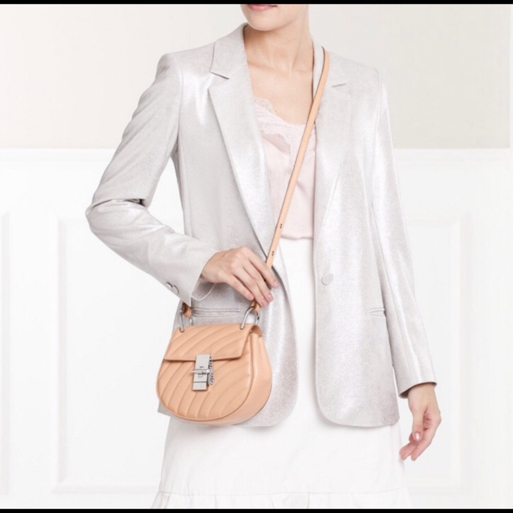 Chloe Drew Crossbody shoulder bag beige leather
